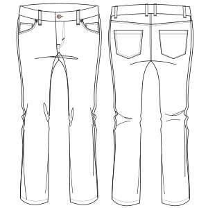 Moldes de confeccion para DAMA Pantalones Pantalon Jean 7156